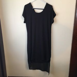 H by Halston black XS layered t-shirt dress